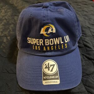 '47 Brand Los Angeles Rams Super Bowl LVI 56 Adjustable Hat Blue Cotton